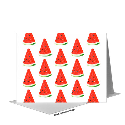 Watermelon Wedge, Greeting Card (#8631B)