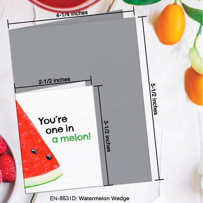 Watermelon Wedge, Greeting Card (8631D), Enclosure Card, www.printedcanvas.com