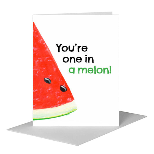 Watermelon Wedge, Greeting Card (#8631D) A2 Card Front, www.printedcanvas.com