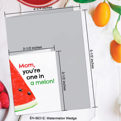 Watermelon Wedge, Greeting Card (#8631E)