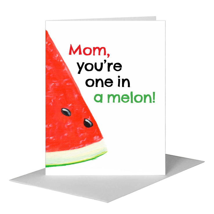 Watermelon Wedge, Greeting Card (#8631E) A2 Card Front, www.printedcanvas.com