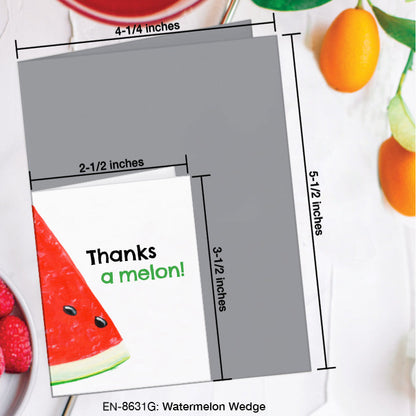Watermelon Wedge, Greeting Card (8631G), Enclosure Card, www.printedcanvas.com