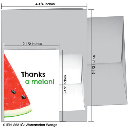 Watermelon Wedge, Greeting Card (8631G), Enclosure Card, printedcanvas.com