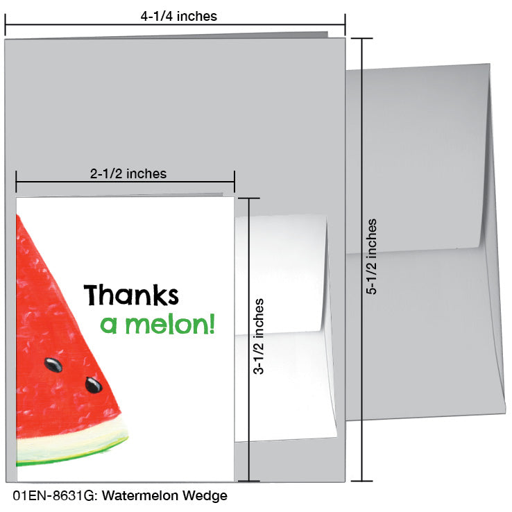 Watermelon Wedge, Greeting Card (8631G)