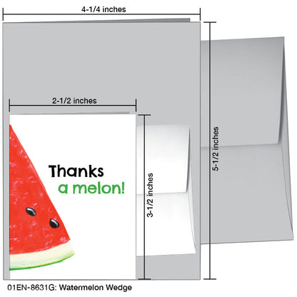 Watermelon Wedge, Greeting Card (8631G)