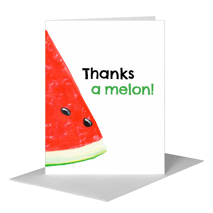 Watermelon Wedge, Greeting Card (#8631G), A2 Card Front, www.printedcanvas.com