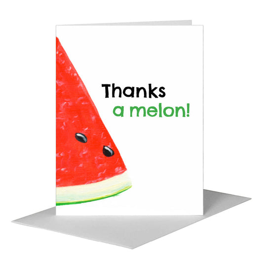 Watermelon Wedge, Greeting Card (#8631G) A2 Card Front, www.printedcanvas.com