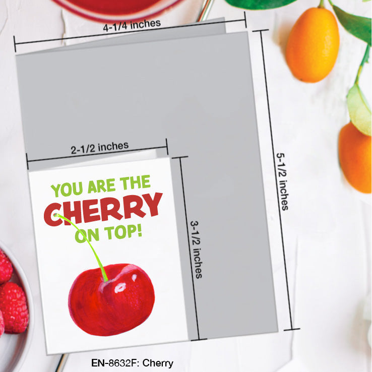 Cherry, Greeting Card (8632F), Enclosure, www.printedcanvas.com