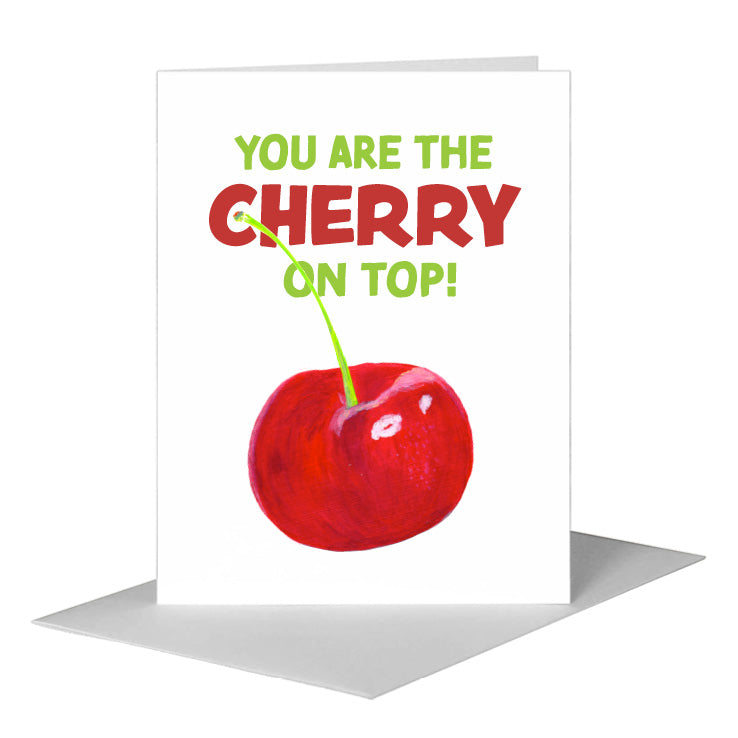 Cherry, Greeting Card (#8632F) A2 Card Front, www.printedcanvas.com
