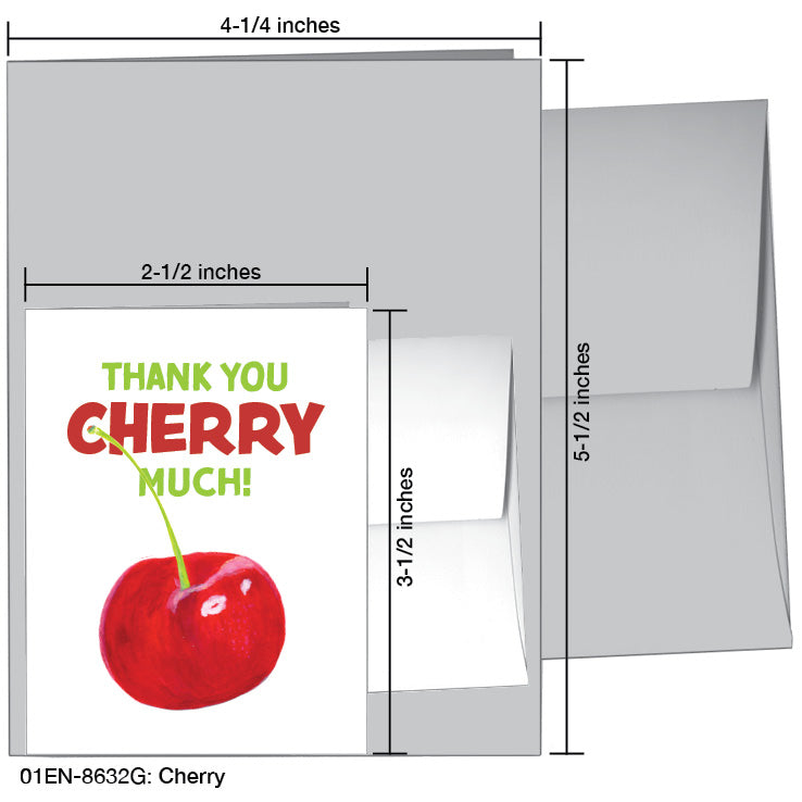 Cherry, Greeting Card (8632G), Enclosure Card, www.printedcanvas.com