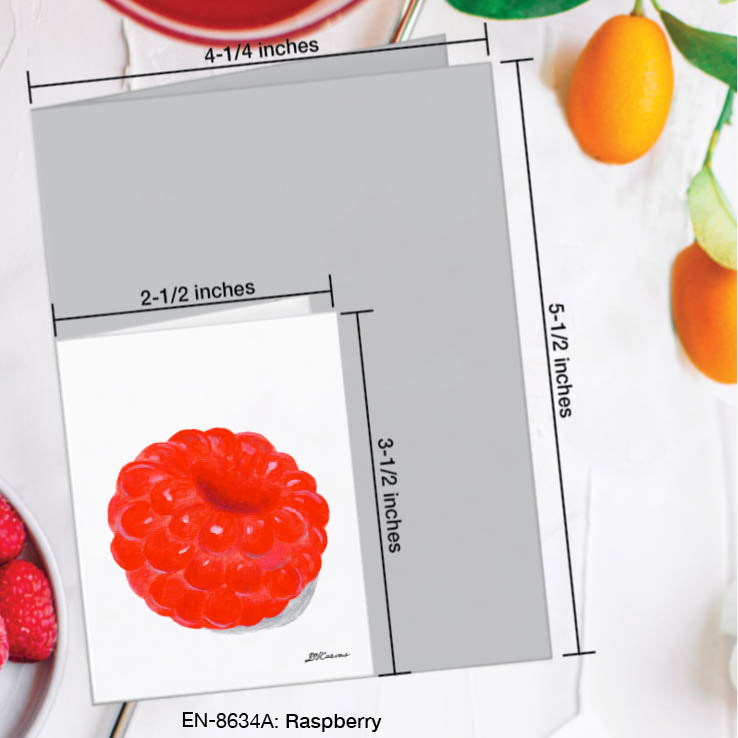 Raspberry, Greeting Card (#8634A), Enclosure Card, www.printedcanvas.com