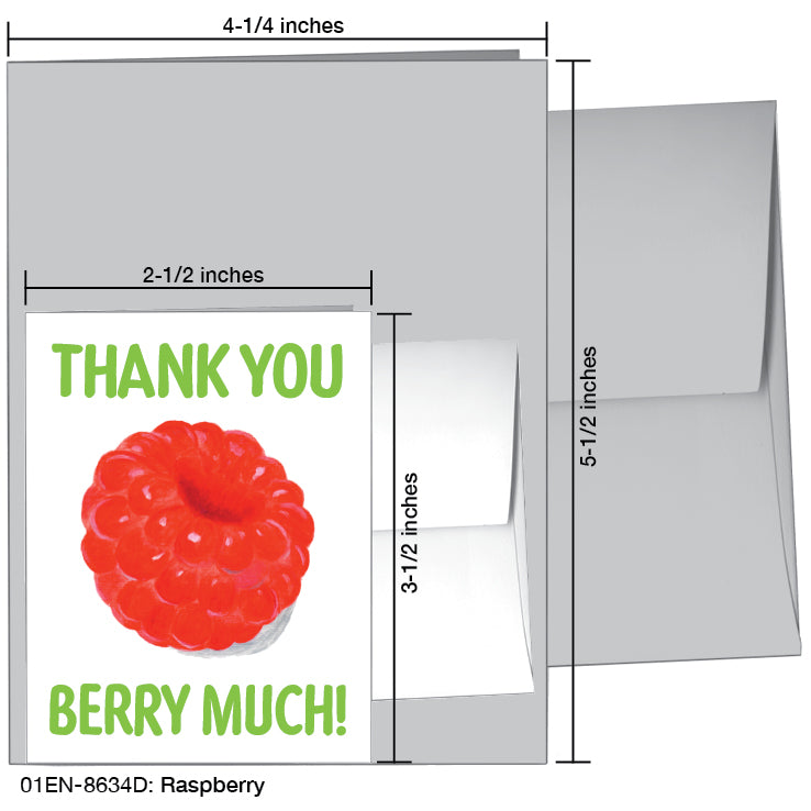 Raspberry, Greeting Card (#8634D)