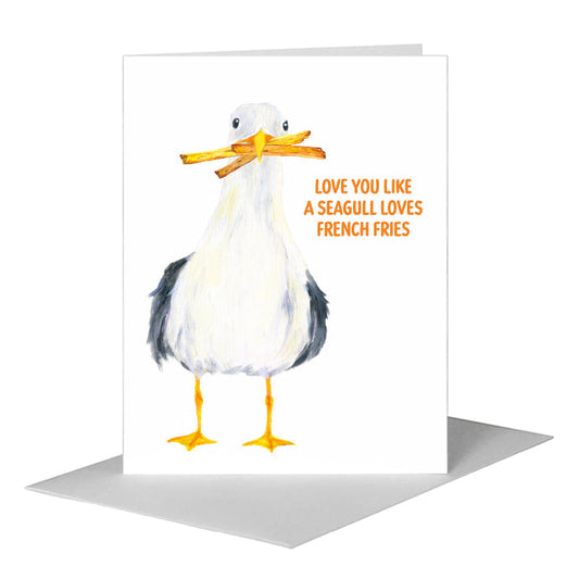 Seagull, Greeting Card (#8636B) A2 Card Front, www.printedcanvas.com