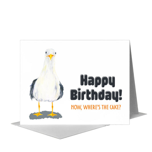 Seagull, Greeting Card (#8636D) A2 Card Front, www.printedcanvas.com