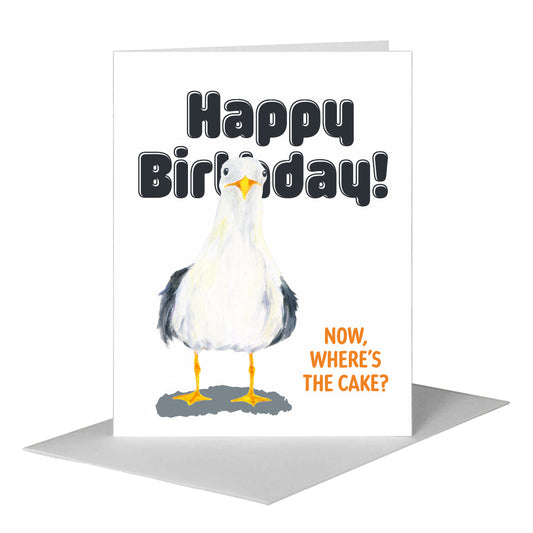 Seagull, Greeting Card (#8636E) A2 Card Front, www.printedcanvas.com