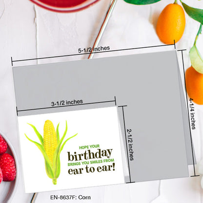 Corn, Greeting Card (8637F), Enclosure, www.printedcanvas.com