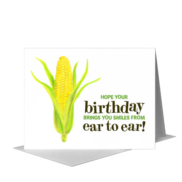 Corn, Greeting Card (#8637F) A2 Card Front, www.printedcanvas.com