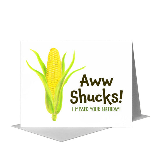 Corn, Greeting Card (#8637J) A2 Card Front, www.printedcanvas.com