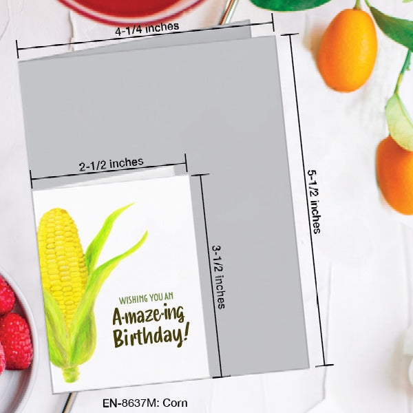 Corn, Greeting Card (8637M), Enclosure, www.printedcanvas.com