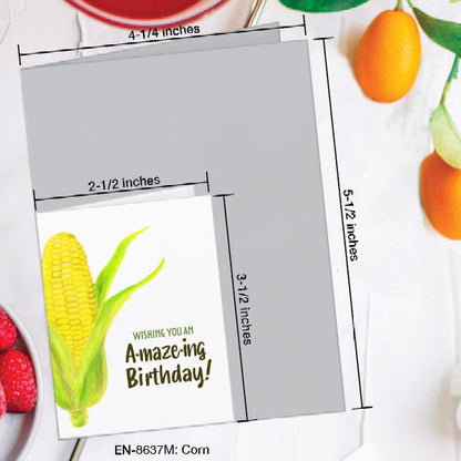 Corn, Greeting Card (8637M), Enclosure, www.printedcanvas.com