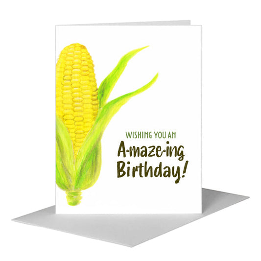 Corn, Greeting Card (#8637M) A2 Card Front, www.printedcanvas.com