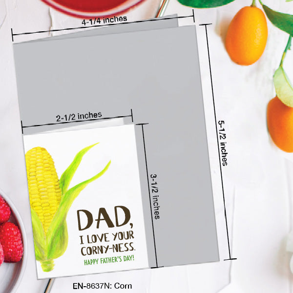 Corn, Greeting Card (8637N), Enclosure, www.printedcanvas.com