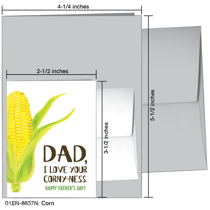 Corn, Greeting Card (8637N), Enclosure Card, www.printedcanvas.com