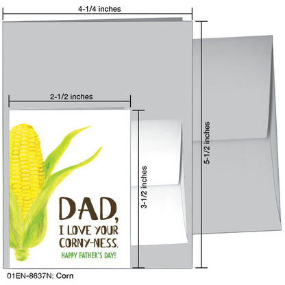 Corn, Greeting Card (8637N), Enclosure Card, www.printedcanvas.com