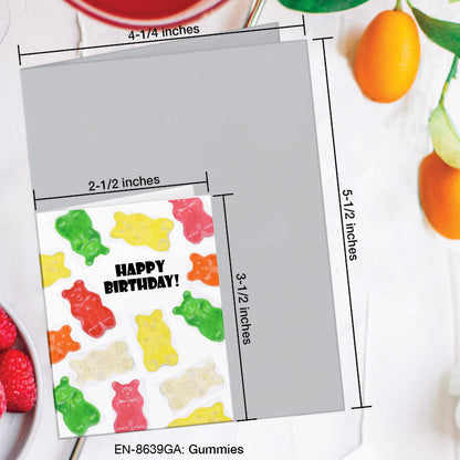 Gummies, Greeting Card (8639GA), Enclosure, www.printedcanvas.com