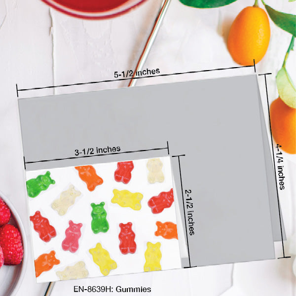 Gummies, Greeting Card (8639H), Enclosure Card, www.printedcanvas.com
