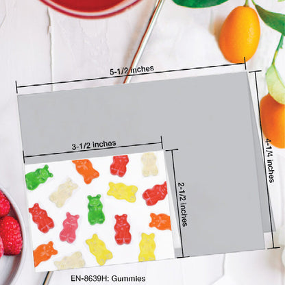 Gummies, Greeting Card (8639H), Enclosure Card, www.printedcanvas.com