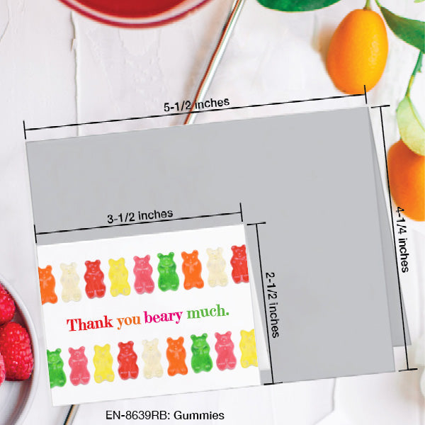 Gummies, Greeting Card (8639RB), Enclosure Card, www.printedcanvas.com