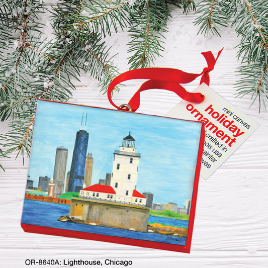 Lighthouse, Chicago, Ornament (OR-8640A), Front, printedcanvas.com