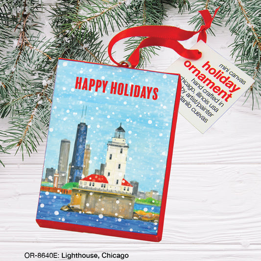 Lighthouse, Chicago, Ornament (OR-8640E), Front, printedcanvas.com