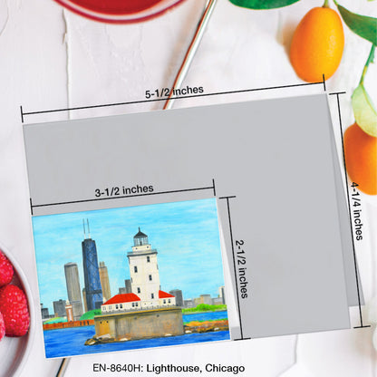 Lighthouse, Chicago, Greeting Card (#8640H)