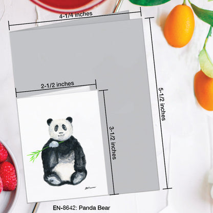 Panda Bear, Greeting Card (8642A), Enclosure Card, www.printedcanvas.com