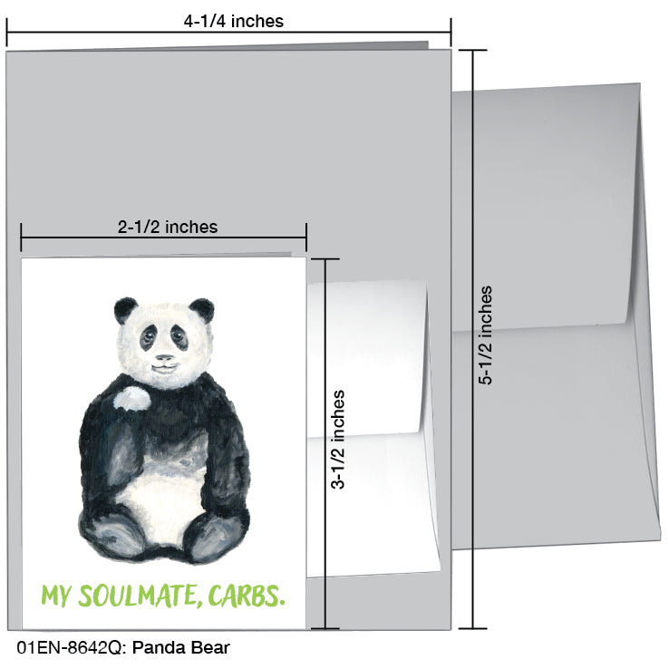 Panda Bear, Greeting Card (#8642Q)