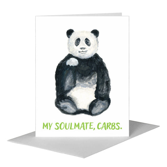 Panda Bear, Greeting Card (#8642Q) A2 Card Front, www.printedcanvas.com