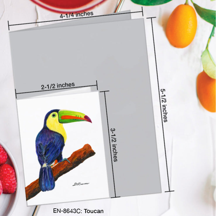 Toucan, Greeting Card (8643C), Enclosure Card, www.printedcanvas.com