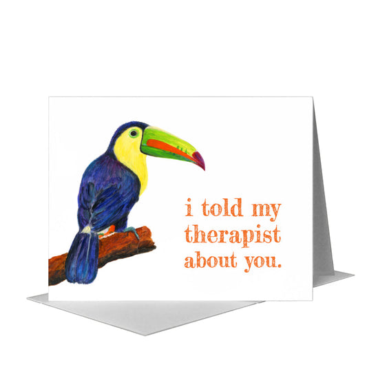 Toucan, Greeting Card (#8643G) A2 Card Front, www.printedcanvas.com