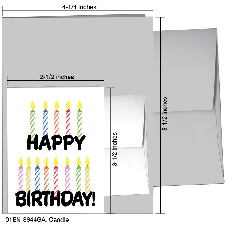 Candle, Greeting Card (8644GA), Enclosure Card, www.printedcanvas.com