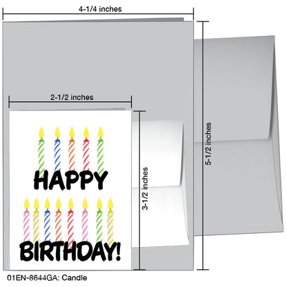Candle, Greeting Card (8644GA), Enclosure Card, www.printedcanvas.com
