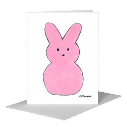 Peep - Pink, Greeting Card (#8647A), A2 Card Front, www.printedcanvas.com