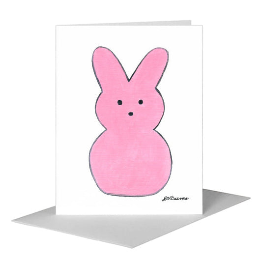Peep - Pink, Greeting Card (#8647A) A2 Card Front, www.printedcanvas.com