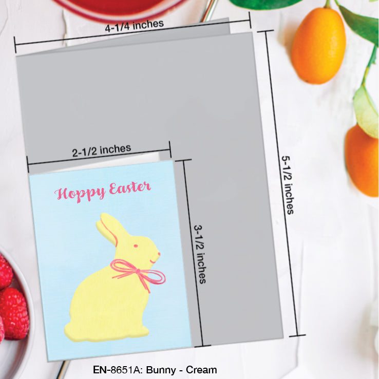 Bunny - Cream, Greeting Card (#8651A)