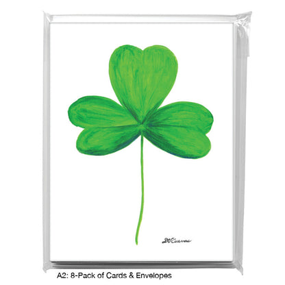 Irish Clover, Greeting Card (8652B), A2 Card 8-Pack, www.printedcanvas.com