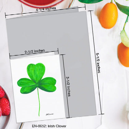 Irish Clover, Greeting Card (8652B), Enclosure Card, www.printedcanvas.com