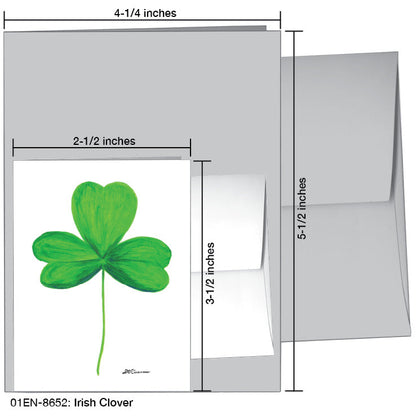 Irish Clover, Greeting Card (8652B), Enclosure Card, www.printedcanvas.com