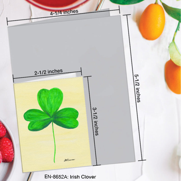 Irish Clover, Greeting Card (8652A), Enclosure Card, www.printedcanvas.com