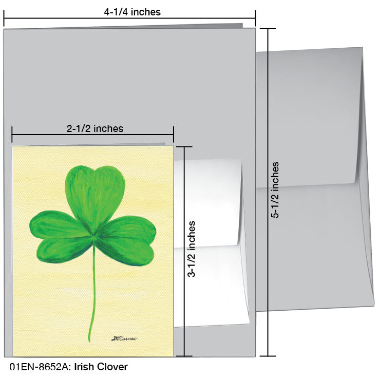 Irish Clover, Greeting Card (8652A), Enclosure Card, www.printedcanvas.com